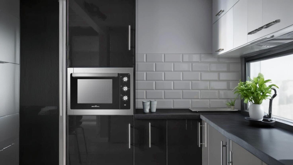 Forno Britânia BFE47P 47L em cozinha planejada.
