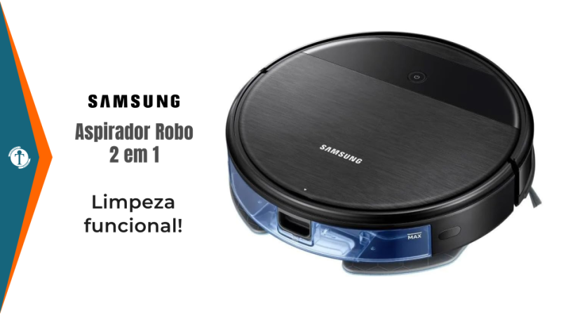 Review Aspirador Robô Samsung 2 em 1 VR5000RM 2025